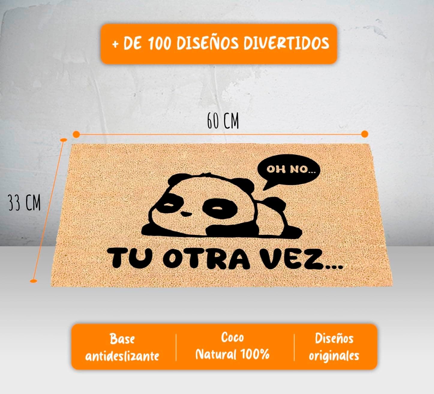 Detalle de la fibra de coco natural del felpudo