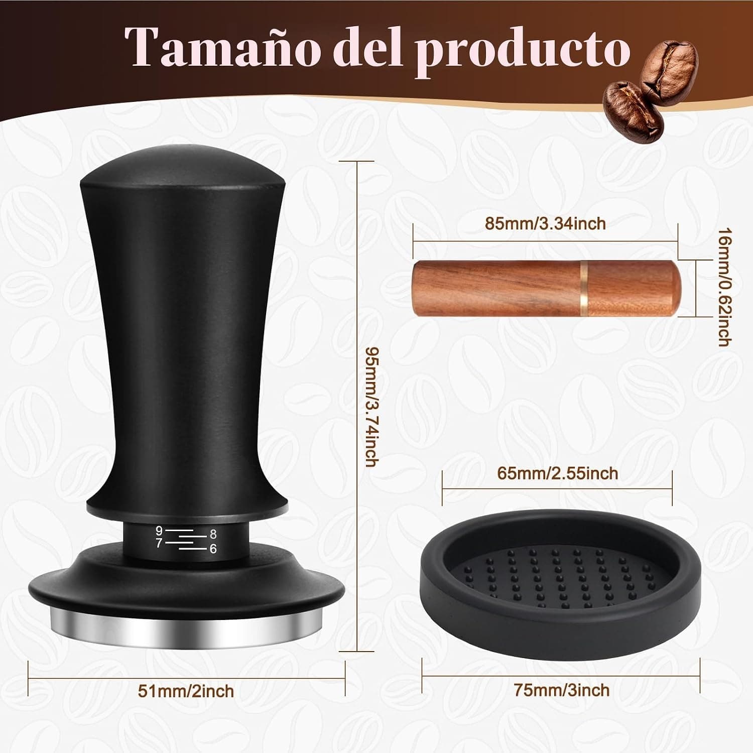 Detalle de las agujas de acero inoxidable del distribuidor