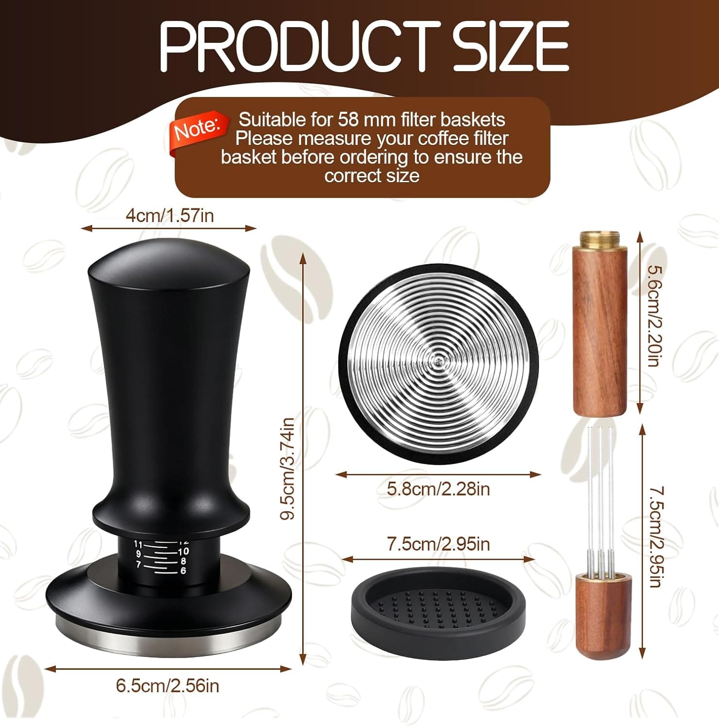 Aguja WDT y accesorios del kit de barista