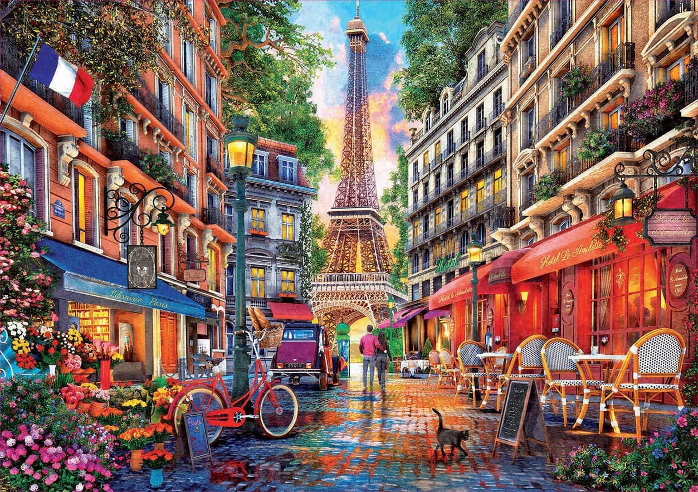 Detalle de piezas del puzzle de París