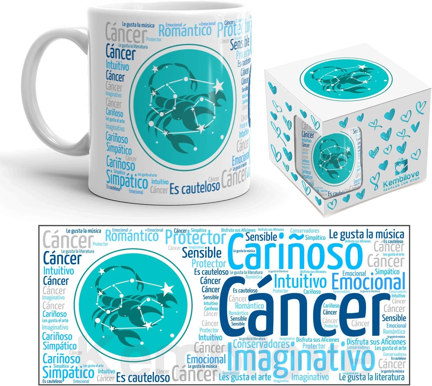 Taza de cerámica con el signo Cáncer