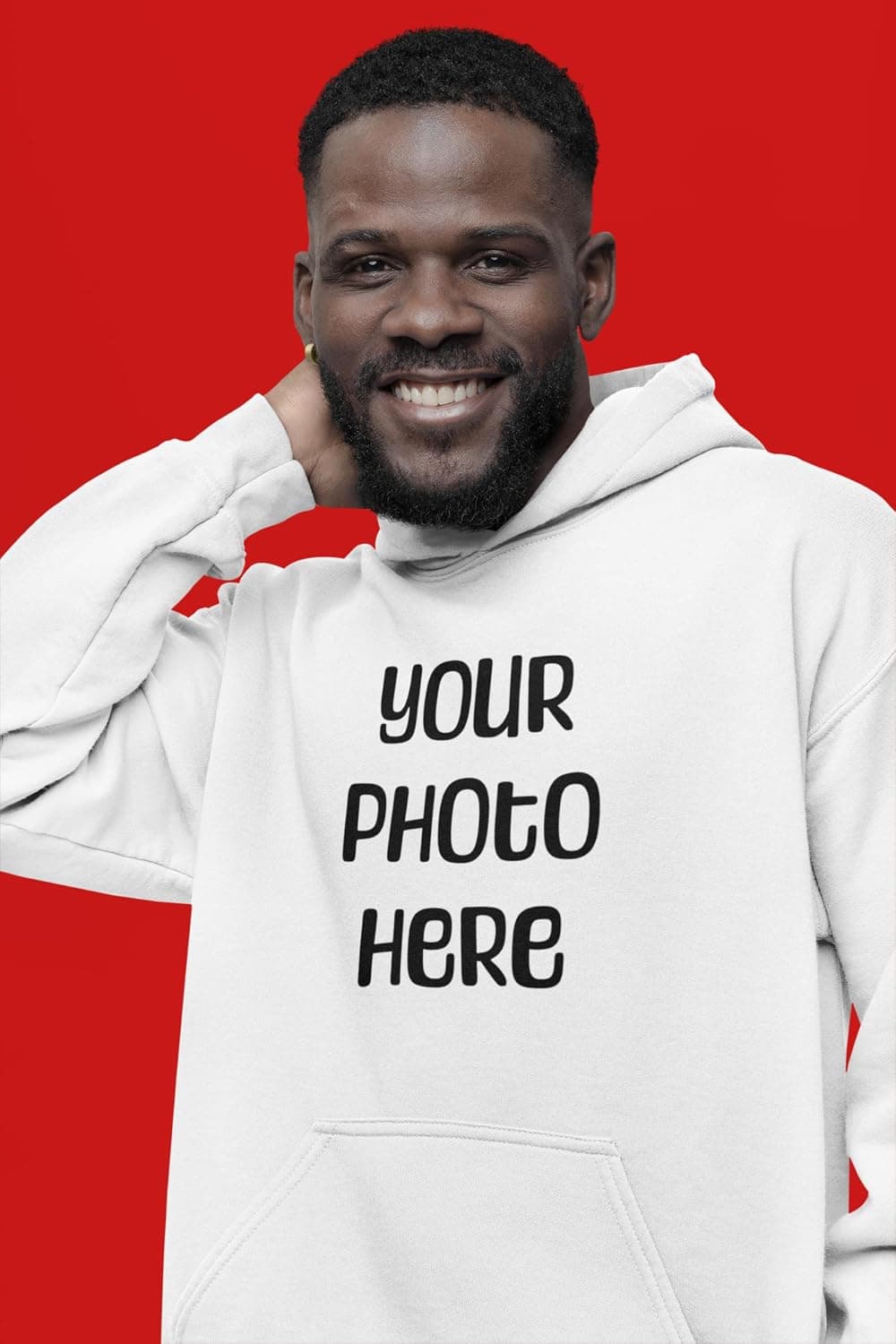 Detalle de la impresión por sublimación de la sudadera personalizada