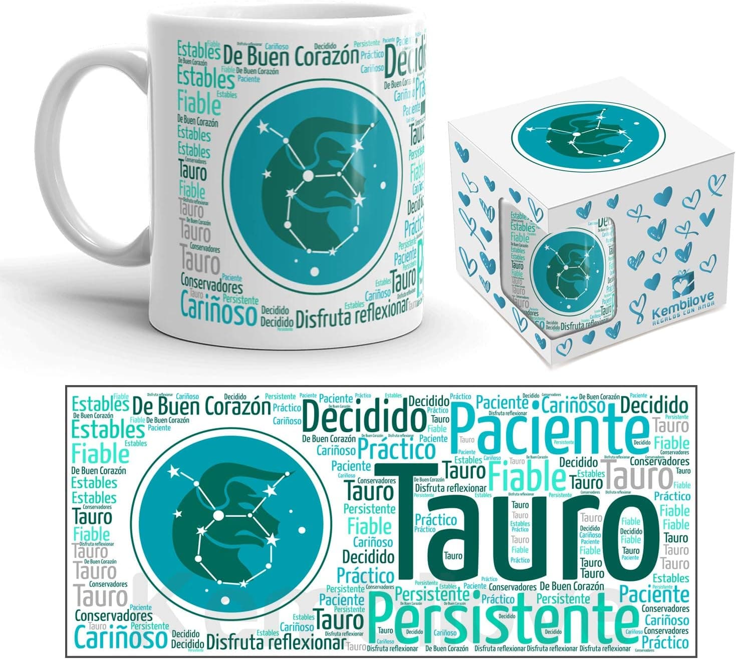 Taza de cerámica con el signo Tauro