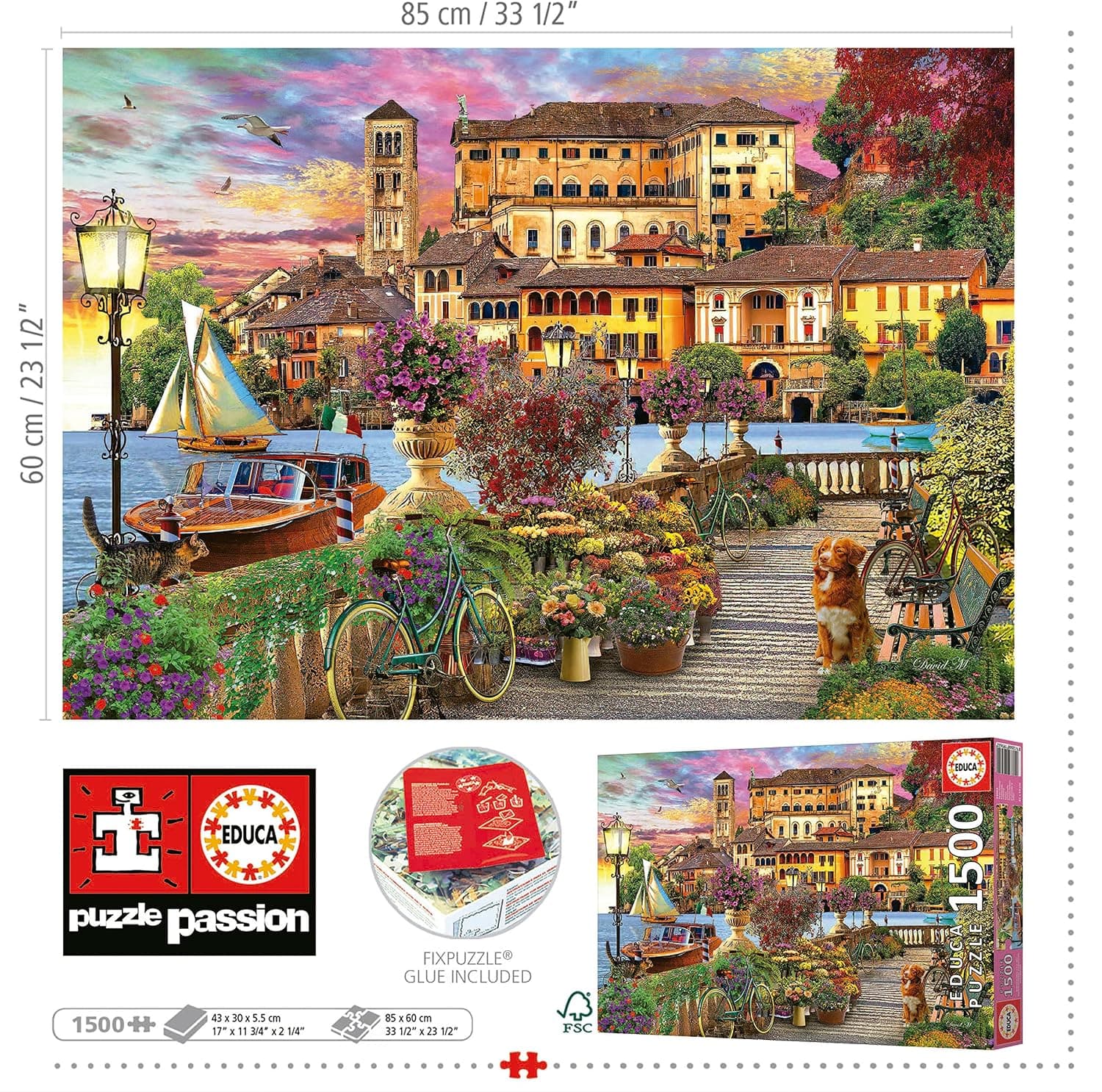 Detalle de piezas del puzzle del paseo italiano
