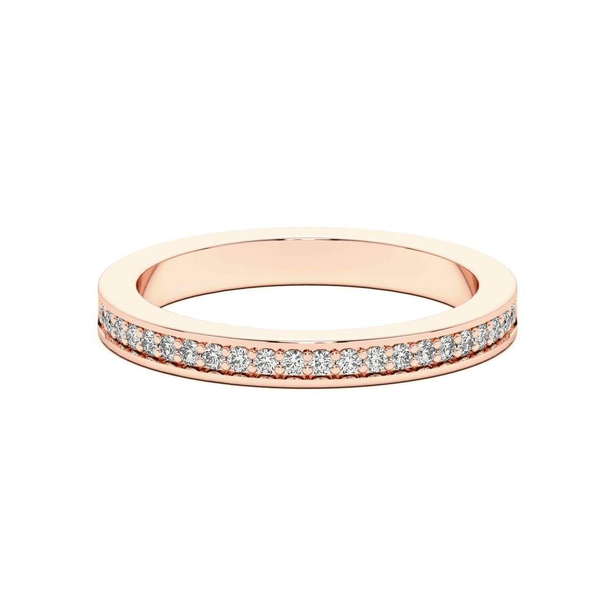 Alianza de Boda Miami Diamante de Laboratorio Oro Rosa 585 (14K)