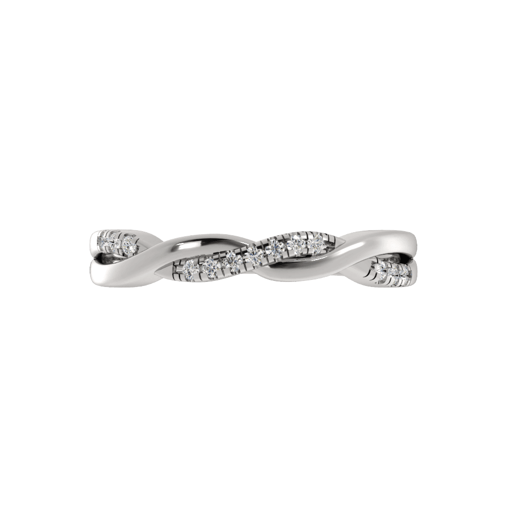 Alianza de Boda Pavé Miracle 1.44 MM con diamante de laboratorio Oro Blanco 417 (10K)