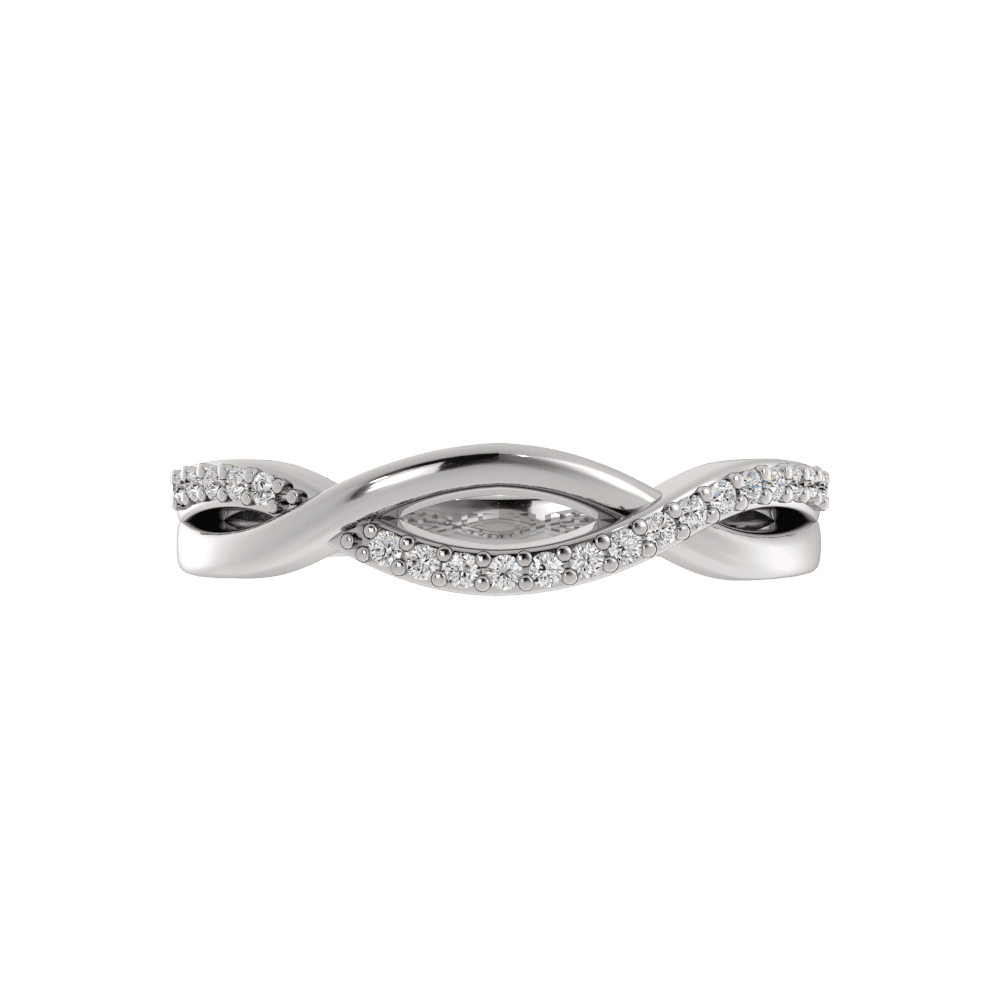 Alianza de Boda Allo 1.40 MM con diamante de laboratorio Oro Blanco 417 (10K)