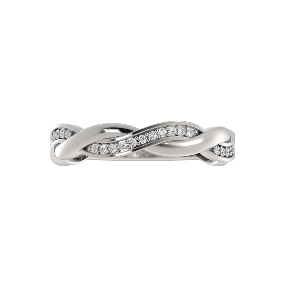 Alianza de Boda Old Money 1.90 MM con diamante de laboratorio Oro Blanco 417 (10K)