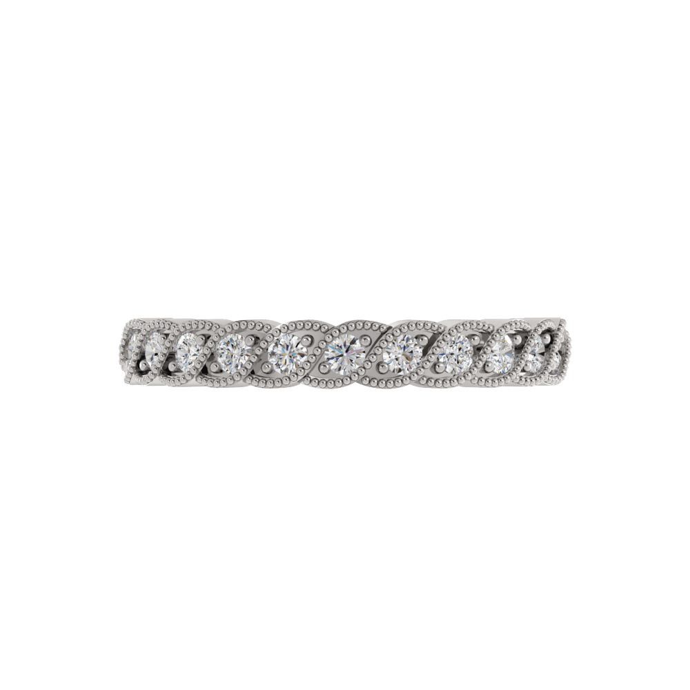 Alianza de Boda conwirl Classic 1.50 MM con diamante de laboratorio Oro Blanco 417 (10K)