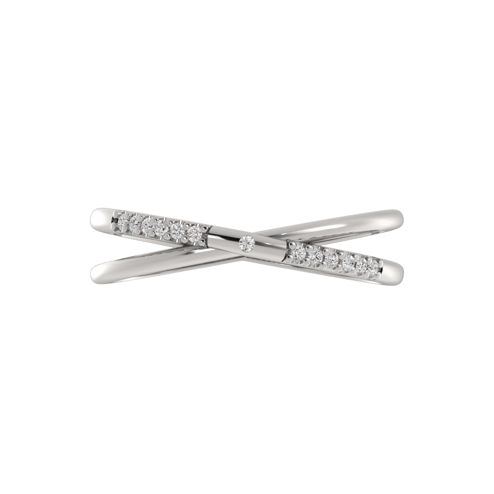 Alianza de Boda Aria con diamante de laboratorio Oro Blanco 417 (10K)