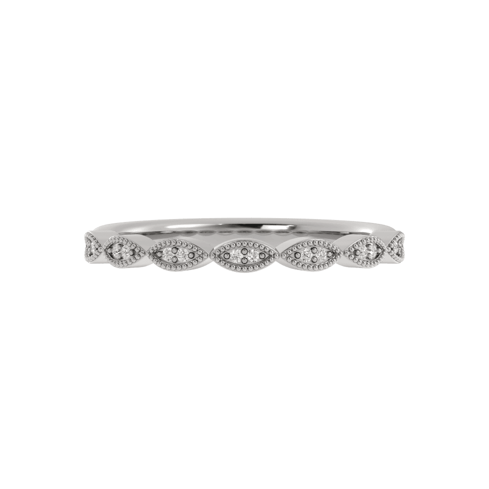 Alianza de Boda Pavé Amellia 1.90 MM con diamante de laboratorio Oro Blanco 417 (10K)