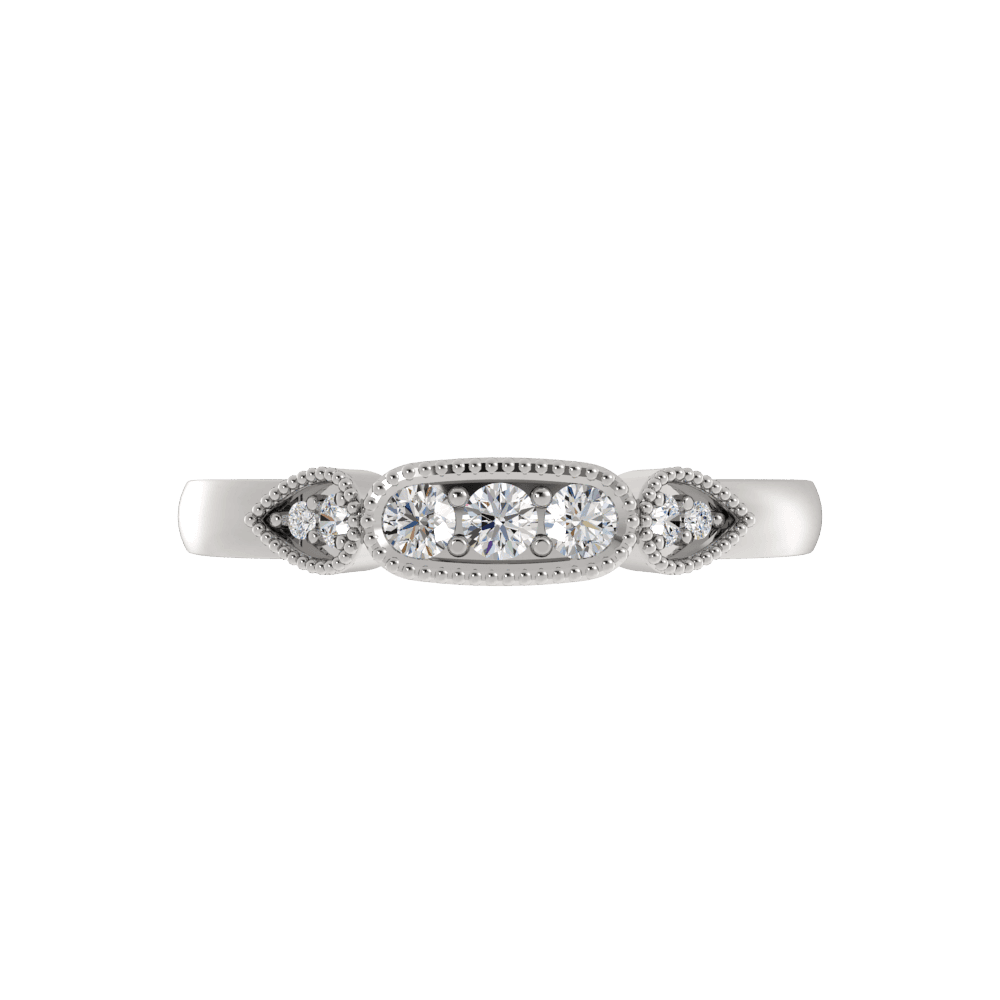 Alianza de Boda Vivienne  con diamante de laboratorio Oro Blanco 417 (10K)