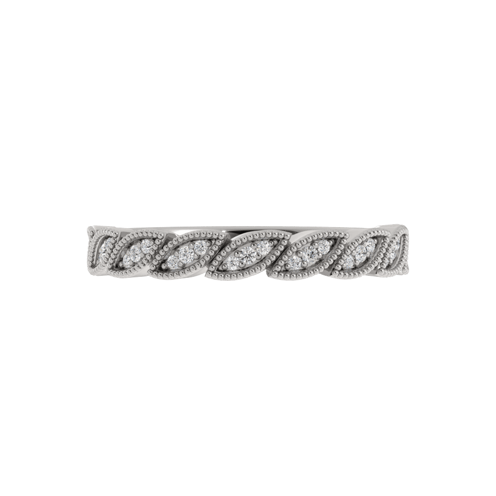 Alianza de Boda Infinity 2 MM con diamante de laboratorio Oro Blanco 417 (10K)