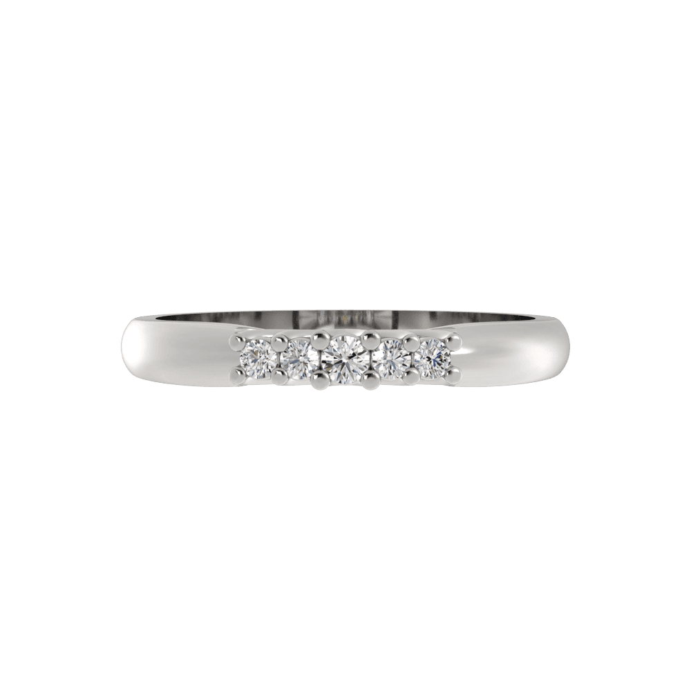 Alianza de Boda Petal Vintage con diamante de laboratorio Oro Blanco 417 (10K)