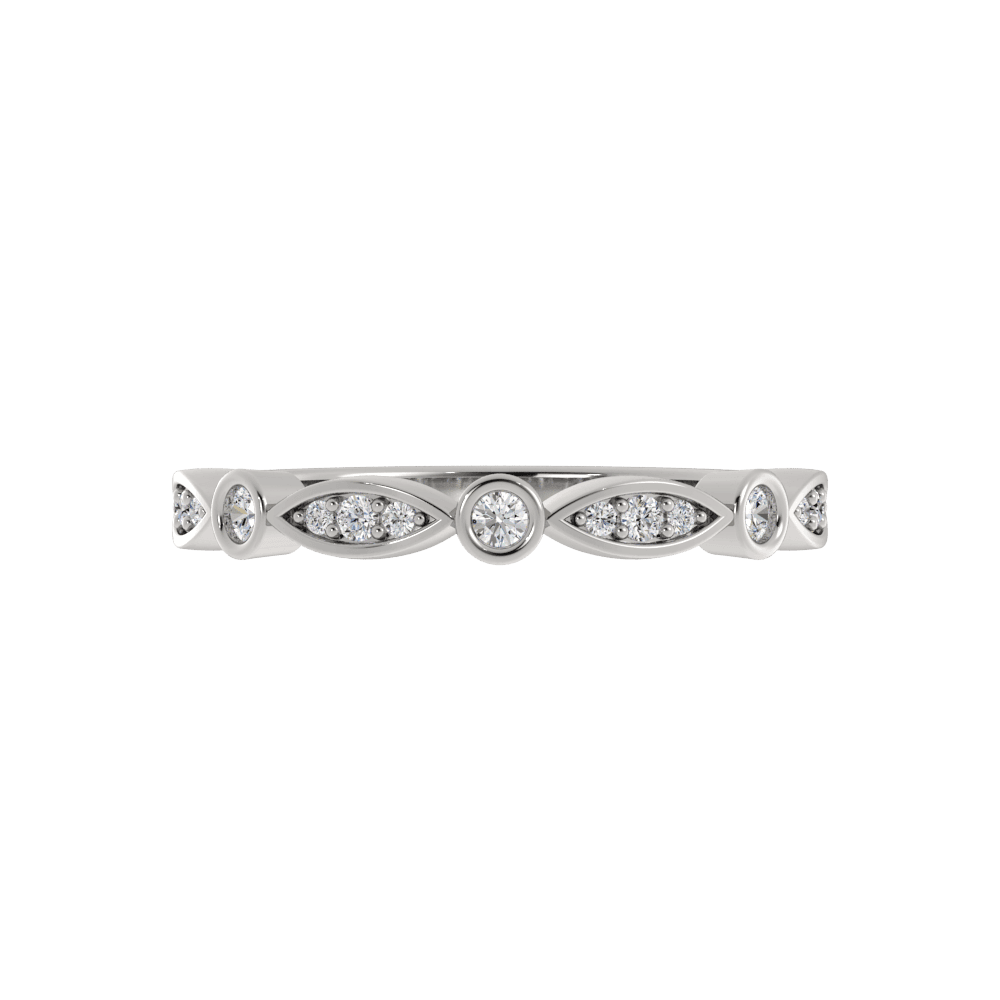Alianza de Boda Flush 2.20 MM Diamante de Laboratorio Oro Blanco 417