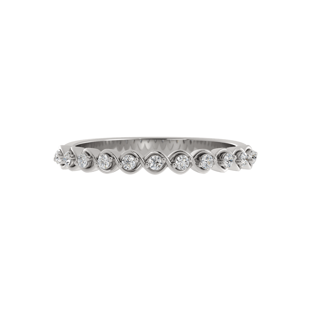 Alianza de Boda Anna Prong 2.20 MM Diamante de Laboratorio Oro Blanco 417