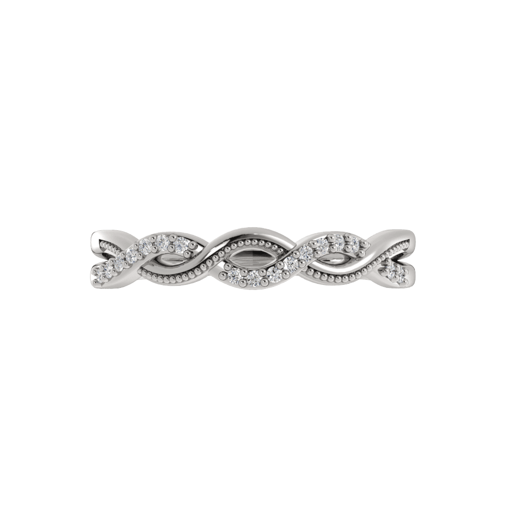Alianza de Boda P-prong 1.20 MM Diamante de Laboratorio Oro Blanco 417