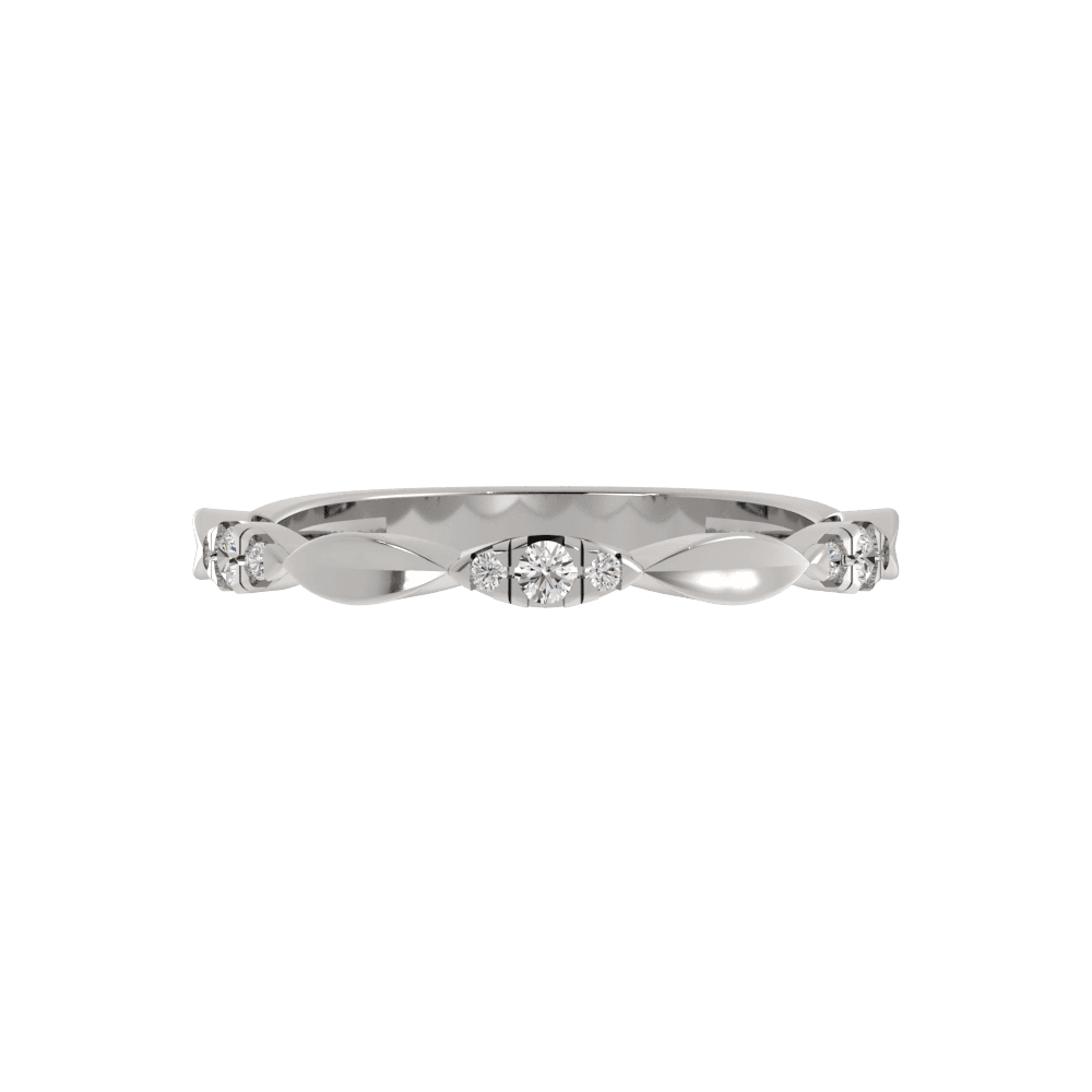 Alianza de Boda M-Prong 1.80 MM Diamante de Laboratorio Oro Blanco 417