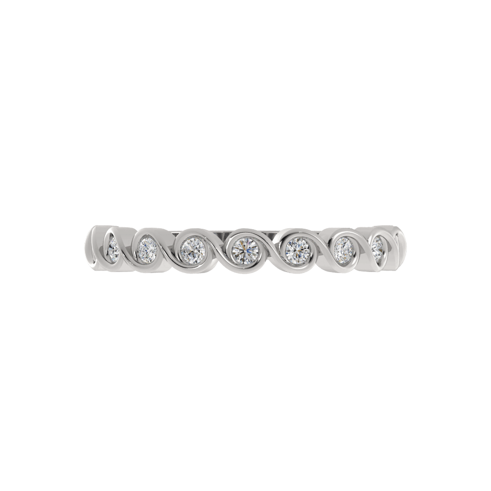 Alianza de Boda Eternity Pavé Diamante de Laboratorio Oro Blanco 417