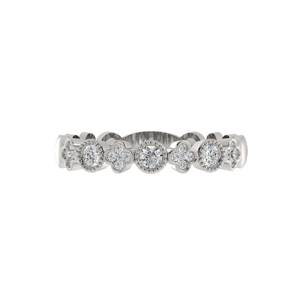 Alianza de Boda Bezel Spring 1.8 MM Diamante de Laboratorio Oro Blanco 417