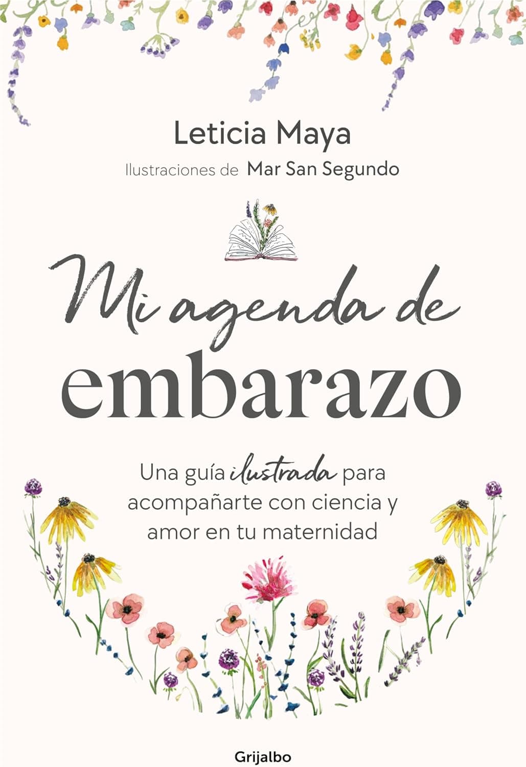 Portada de la agenda de embarazo ilustrada