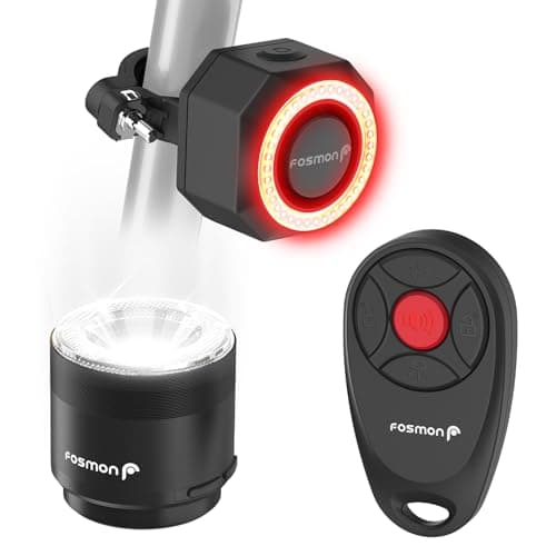 Kit de alarma y luces Fosmon montado en un manillar