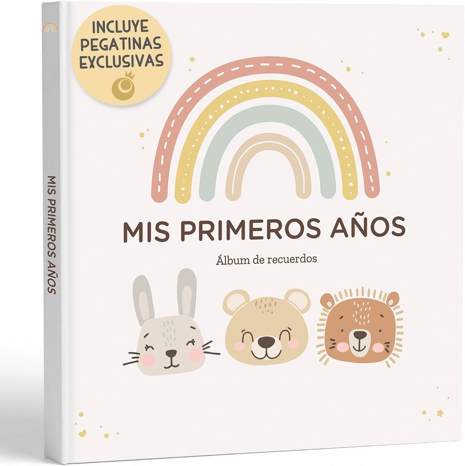 Álbum de tapa dura de género neutro con espacio para el embarazo y los primeros cinco años