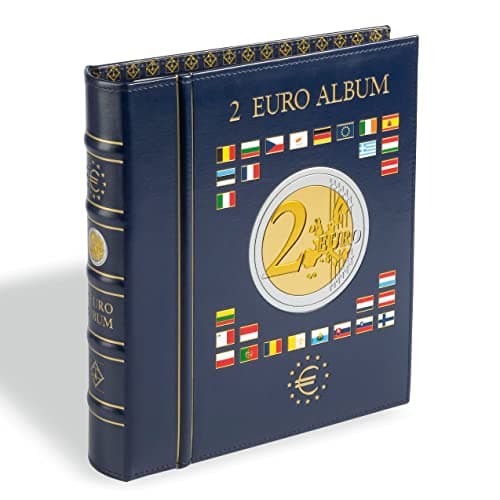 Álbum Vista de Leuchtturm para monedas de 2 euros, cubierta con relieve