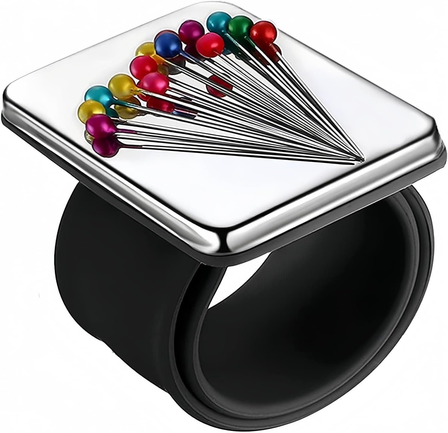 Pulsera magnética de silicona con alfileres e imperdibles adheridos