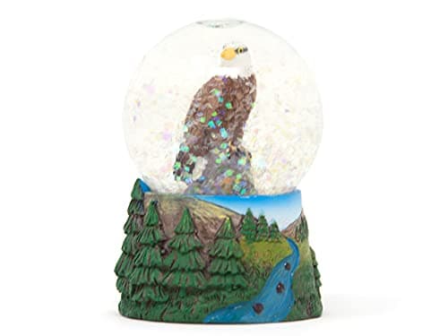 Bola de nieve mini con un águila, de poliresina