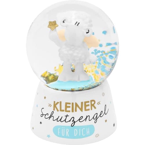 Bola de nieve con un pequeño ángel de la guarda