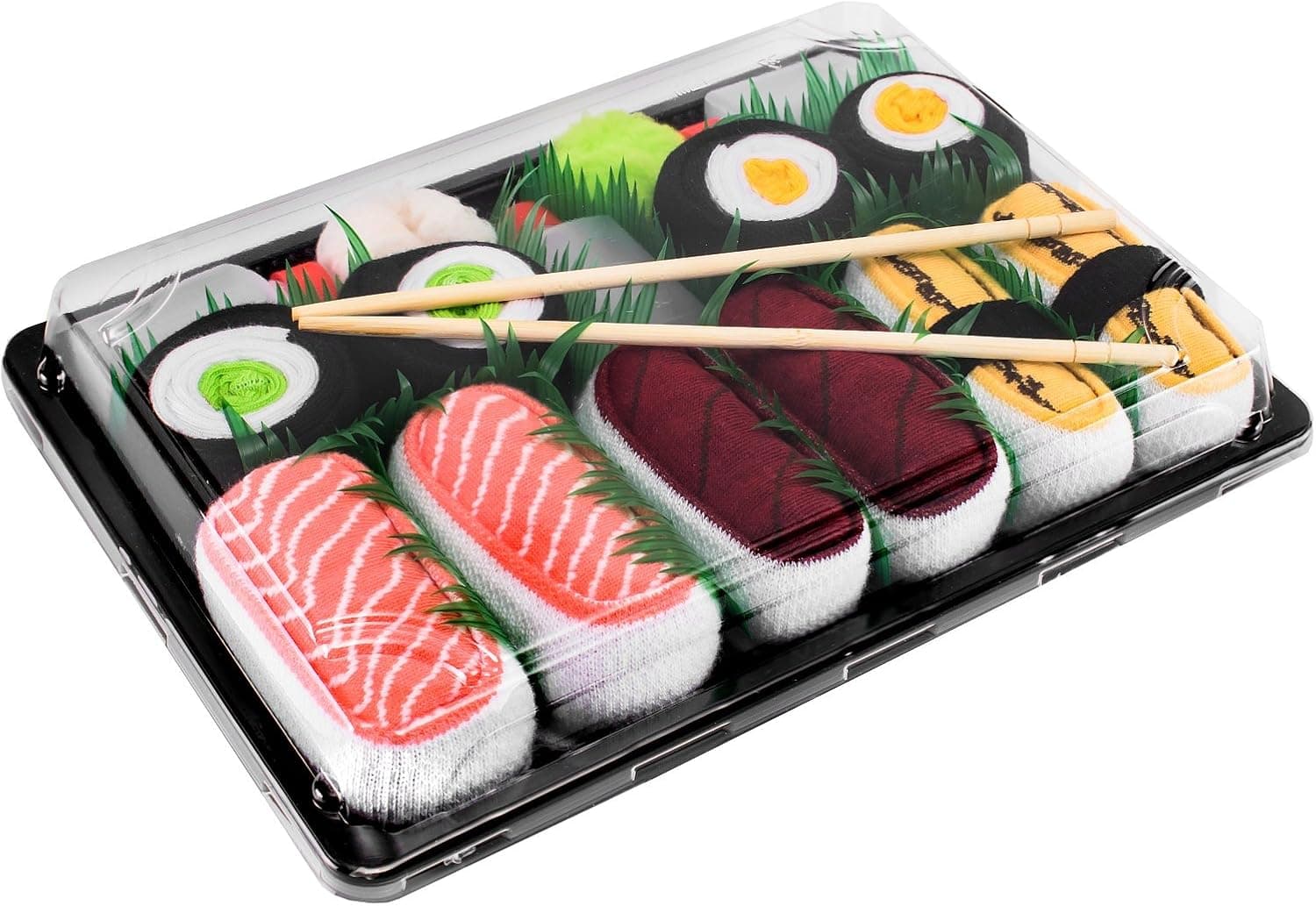 Calcetines de sushi salmón de Rainbow Socks, cinco pares con distintos estampados