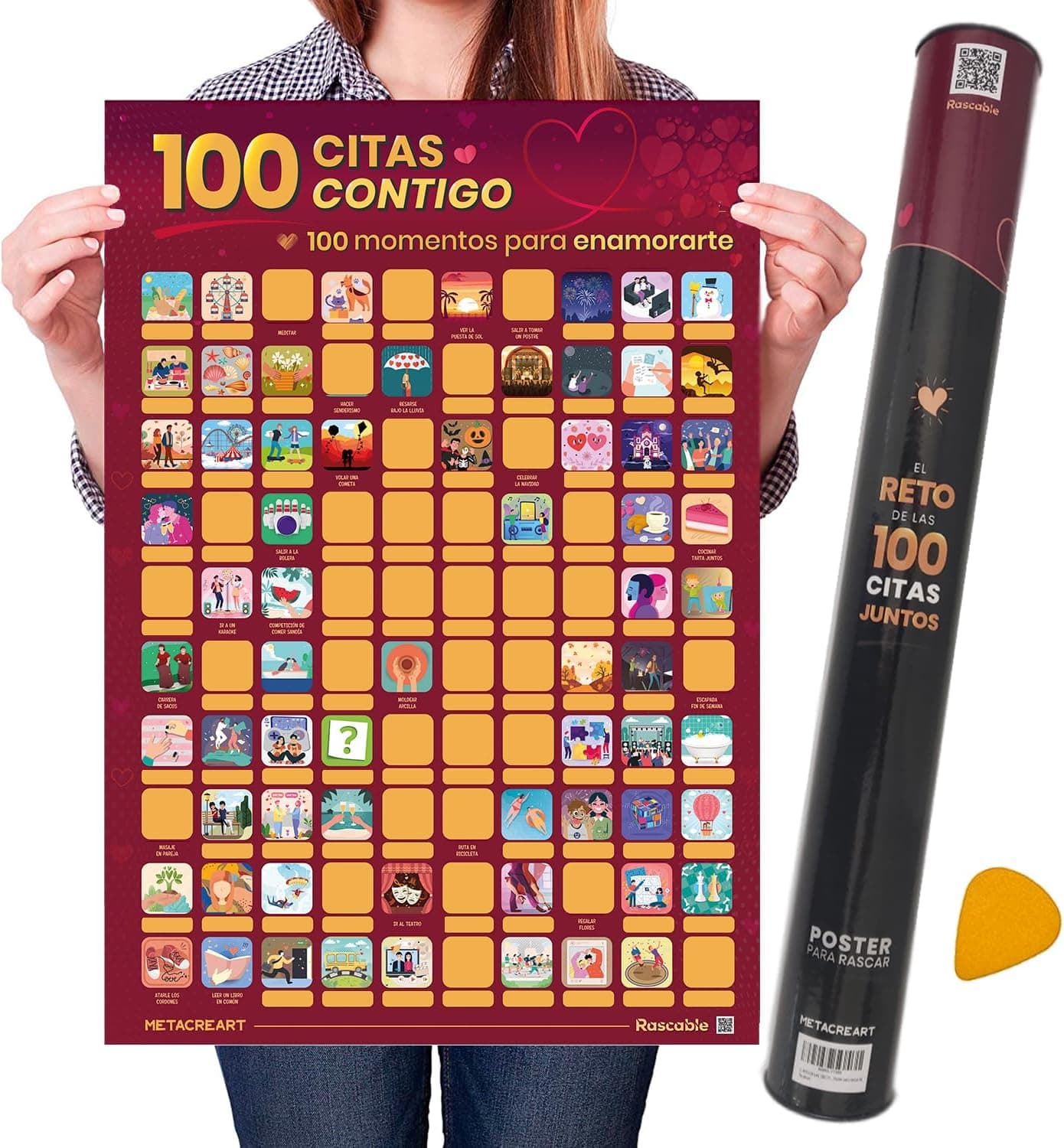 Caja de cartas con cien propuestas de citas para parejas