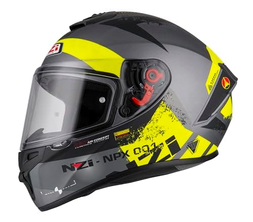 Casco integral NZI Trendy Canadian en antracita y amarillo
