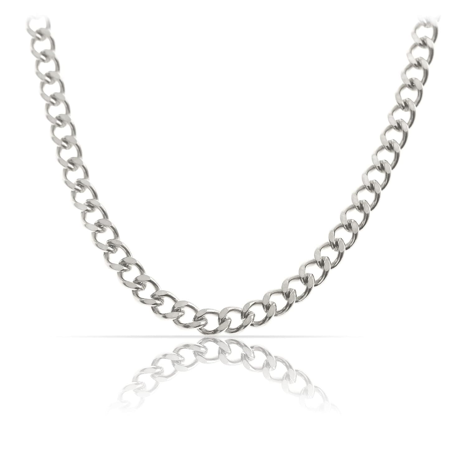 Collar de cadena maciza de acero inoxidable para hombre