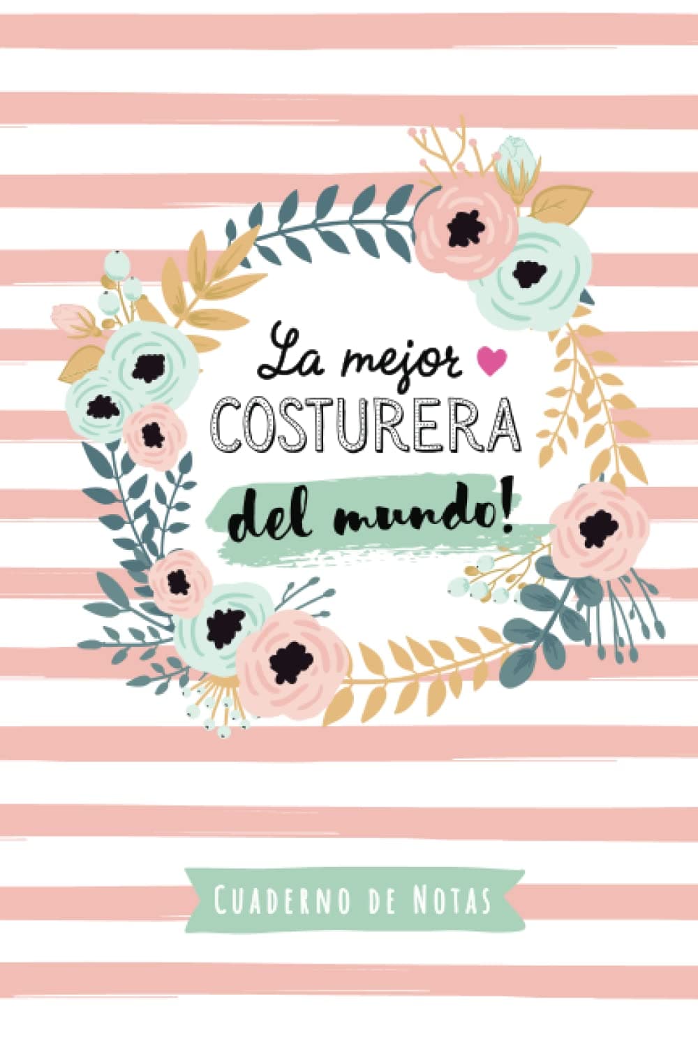 Cuaderno de notas A5 rayado con portada de costurera