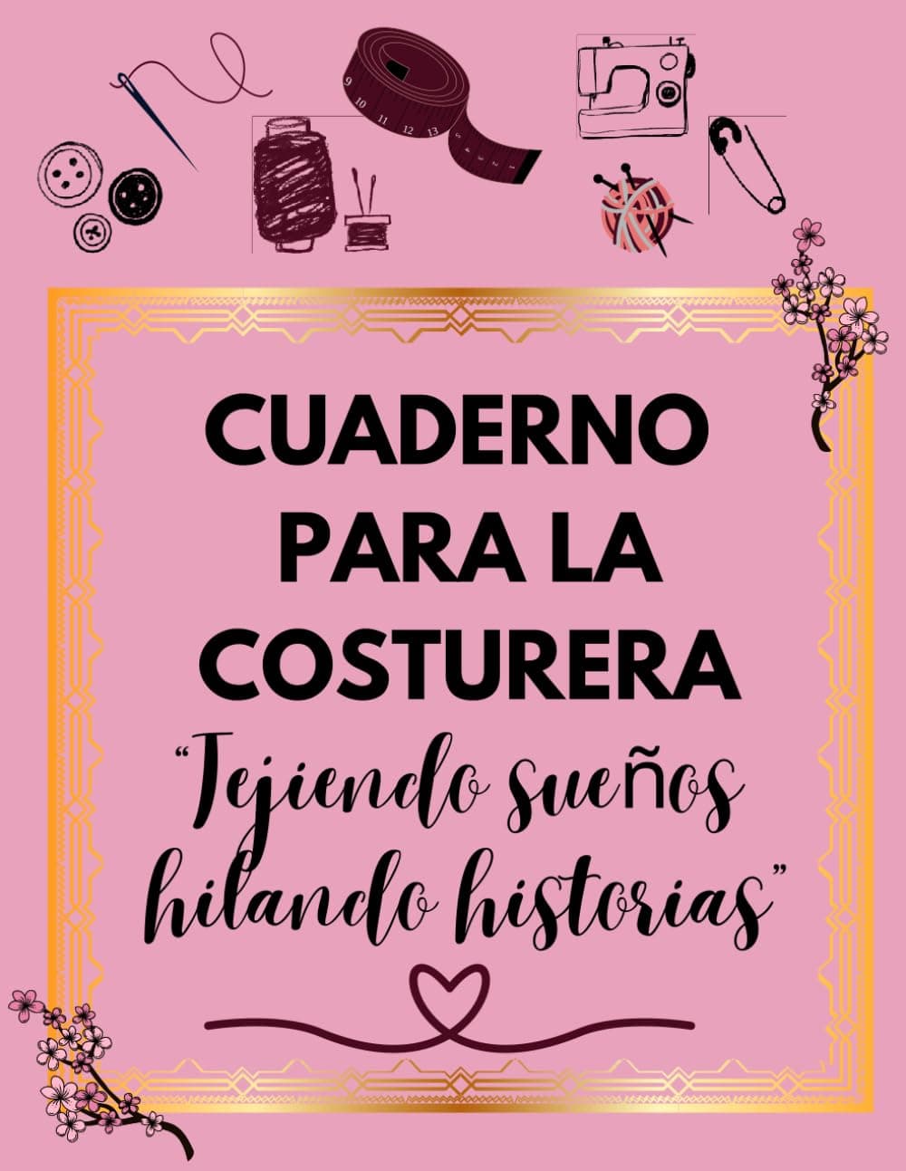 Cuaderno de notas con espacio para registrar diseños y medidas de costura