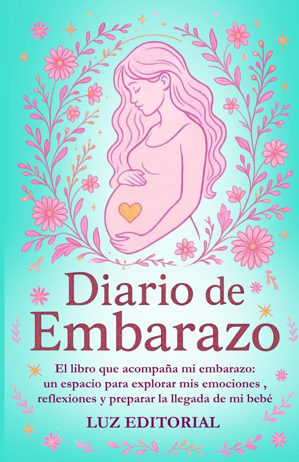 Portada del diario de embarazo para rellenar con espacio para anotaciones
