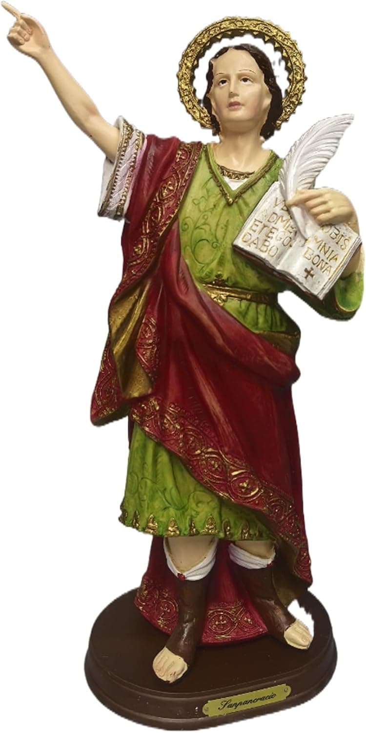 Figura de San Pancracio en resina pintada a mano