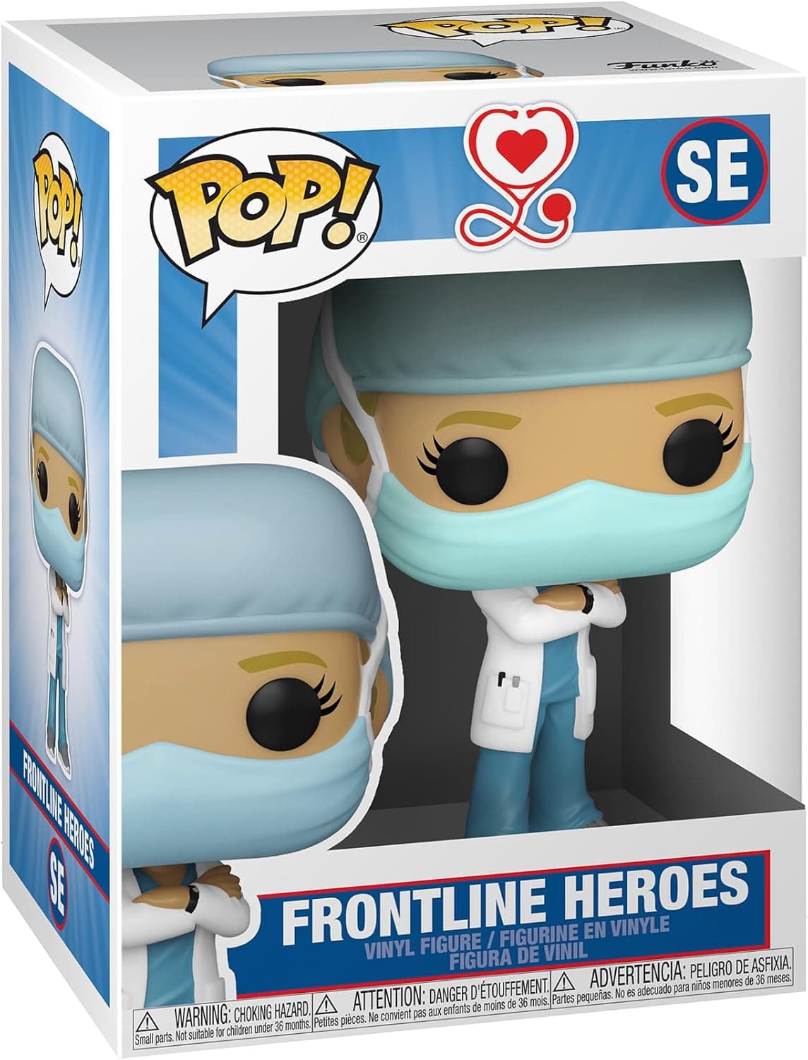 Figura Funko Pop de sanitaria de primera línea, de unos 9,5 cm