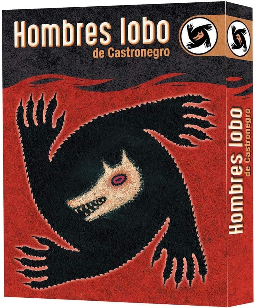Caja de Los Hombres Lobo de Castronegro con la ilustración del lobo negro