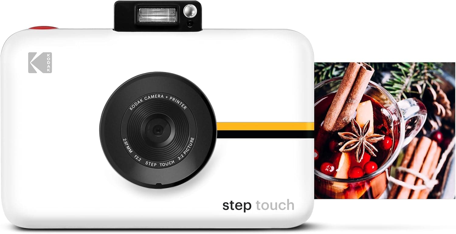 Kodak Step Touch en blanco con su pantalla táctil frontal