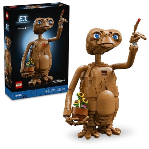 Figura articulada LEGO de E.T. el Extraterrestre con el corazón iluminado