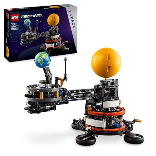 Maqueta LEGO Technic de la Tierra y la Luna orbitando alrededor del Sol