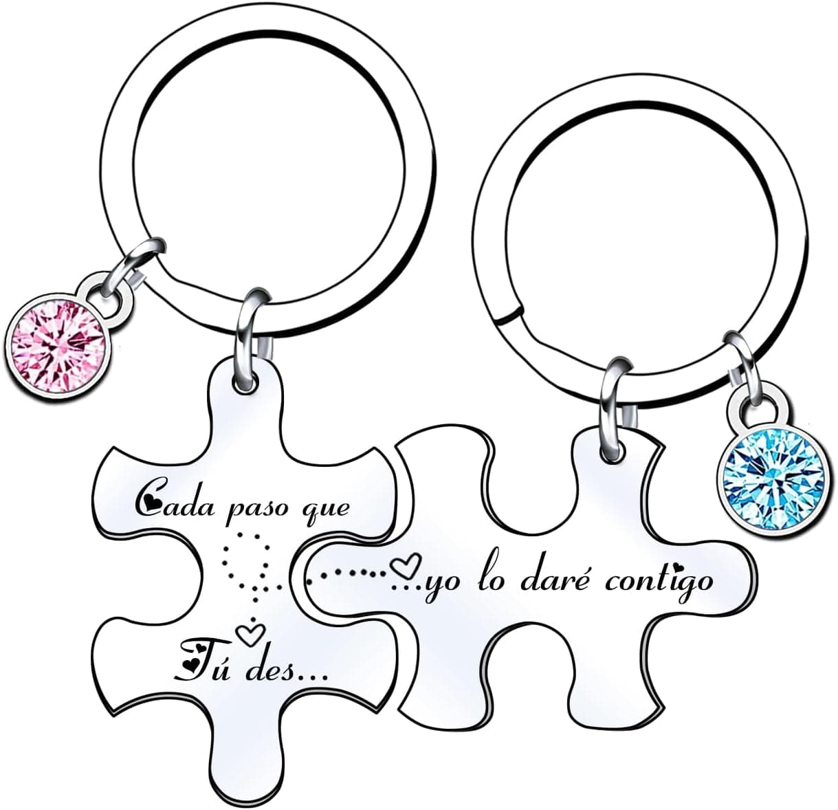 Set de llaveros a juego personalizados para pareja
