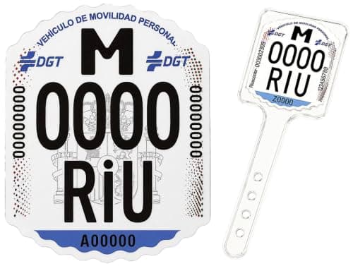 Matrícula RiuScooter VMP instalada en un patinete