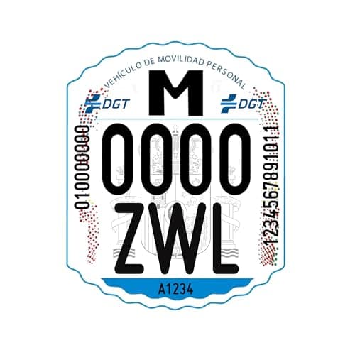 Matrícula ZWHEEL VMP en un patinete eléctrico