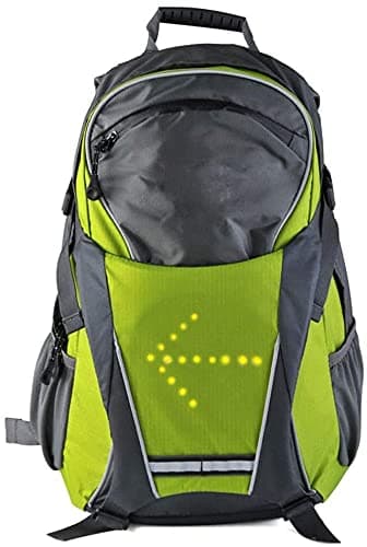 Mochila LEDWARNING con 48 LED encendidos por la noche