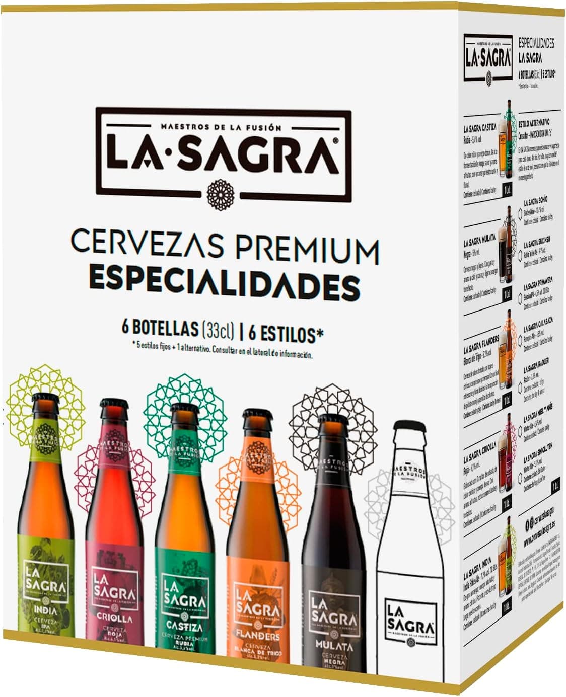 Caja de degustación de cerveza artesanal La Sagra con 6 botellas