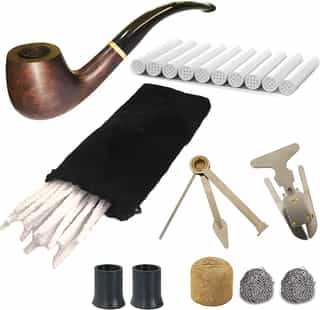 Pipa de madera premium con kit completo de accesorios